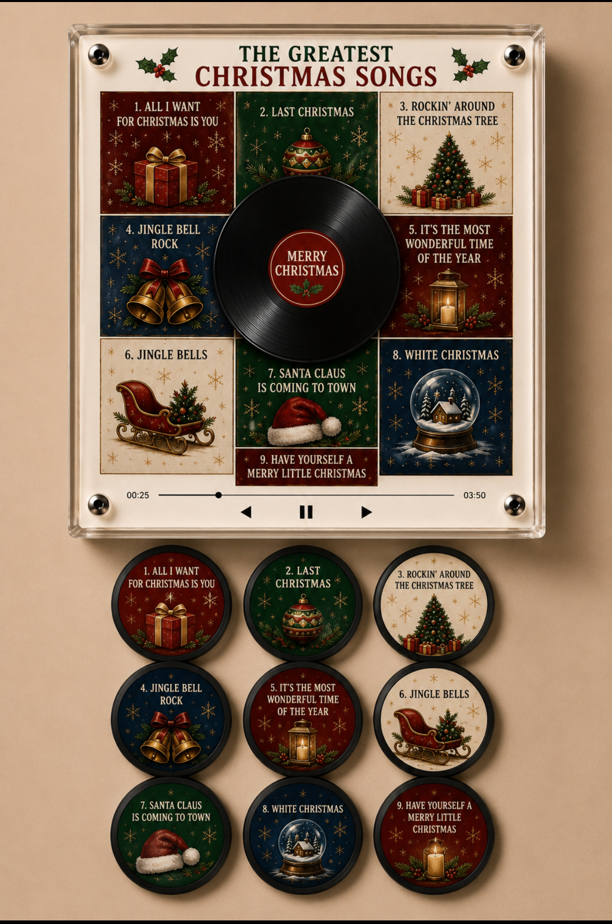 Kit de Vinis Magnéticos de Natal